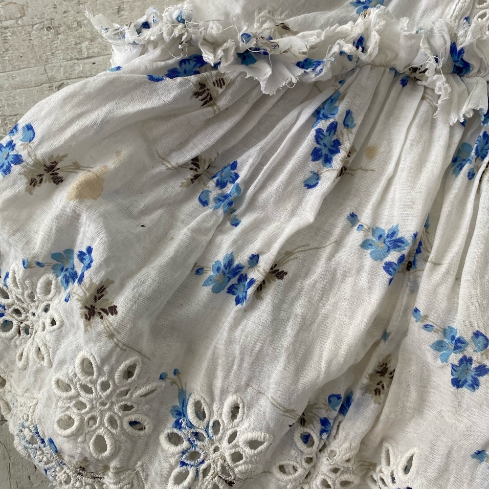 LoveShackFancy Becca Skirt Brilliant Blue Floral Sorority Cottage Core Romantic - Picture 4 of 12